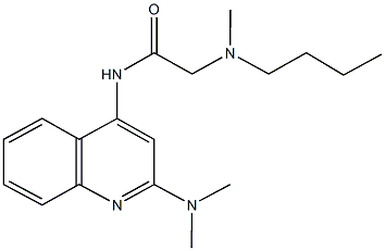2-[butyl(methyl)amino]-N-[2-(dimethylamino)-4-quinolinyl]acetamide Structure
