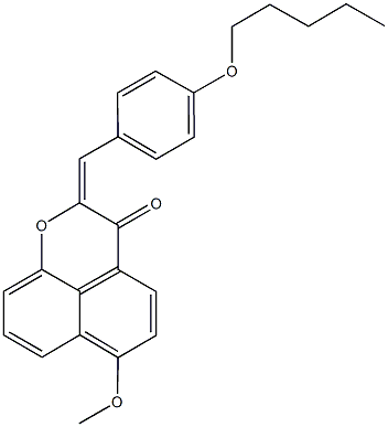 6-methoxy-2-[4-(pentyloxy)benzylidene]benzo[de]chromen-3(2H)-one 구조식 이미지