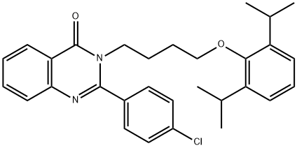 2-(4-chlorophenyl)-3-[4-(2,6-diisopropylphenoxy)butyl]-4(3H)-quinazolinone Structure