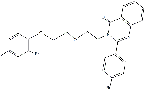 3-{2-[2-(2-bromo-4,6-dimethylphenoxy)ethoxy]ethyl}-2-(4-bromophenyl)-4(3H)-quinazolinone Structure