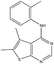 N-(5,6-dimethylthieno[2,3-d]pyrimidin-4-yl)-N-(2-methylphenyl)amine Structure