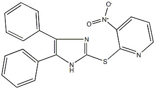 2-[(4,5-diphenyl-1H-imidazol-2-yl)sulfanyl]-3-nitropyridine Structure