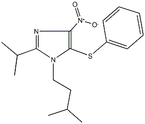 4-nitro-1-isopentyl-2-isopropyl-5-(phenylsulfanyl)-1H-imidazole Structure