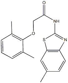 2-(2,6-dimethylphenoxy)-N-(6-methyl-1,3-benzothiazol-2-yl)acetamide 구조식 이미지