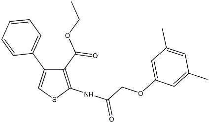 ethyl 2-{[(3,5-dimethylphenoxy)acetyl]amino}-4-phenylthiophene-3-carboxylate Structure