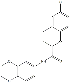 2-(4-chloro-2-methylphenoxy)-N-(3,4-dimethoxyphenyl)propanamide 구조식 이미지