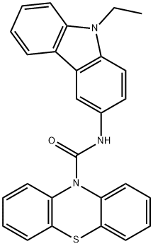 N-(9-ethyl-9H-carbazol-3-yl)-10H-phenothiazine-10-carboxamide 구조식 이미지