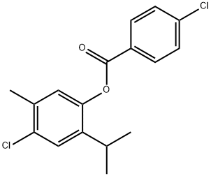 4-chloro-2-isopropyl-5-methylphenyl 4-chlorobenzoate Structure