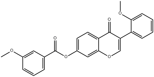 3-(2-methoxyphenyl)-4-oxo-4H-chromen-7-yl 3-methoxybenzoate Structure