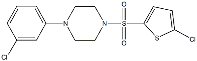 1-(3-chlorophenyl)-4-[(5-chloro-2-thienyl)sulfonyl]piperazine Structure