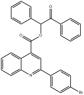 2-oxo-1,2-diphenylethyl 2-(4-bromophenyl)-4-quinolinecarboxylate 구조식 이미지