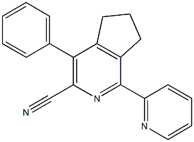 4-phenyl-1-(2-pyridinyl)-6,7-dihydro-5H-cyclopenta[c]pyridine-3-carbonitrile 구조식 이미지