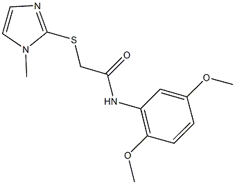 N-(2,5-dimethoxyphenyl)-2-[(1-methyl-1H-imidazol-2-yl)sulfanyl]acetamide Structure