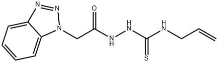 N-allyl-2-(1H-1,2,3-benzotriazol-1-ylacetyl)hydrazinecarbothioamide 구조식 이미지