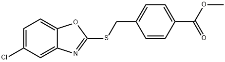methyl 4-{[(5-chloro-1,3-benzoxazol-2-yl)sulfanyl]methyl}benzoate Structure