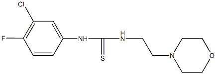 N-(3-chloro-4-fluorophenyl)-N'-[2-(4-morpholinyl)ethyl]thiourea Structure