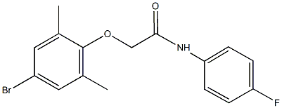 2-(4-bromo-2,6-dimethylphenoxy)-N-(4-fluorophenyl)acetamide 구조식 이미지