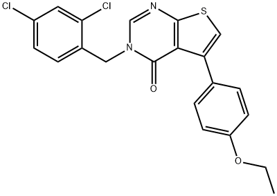 3-(2,4-dichlorobenzyl)-5-(4-ethoxyphenyl)thieno[2,3-d]pyrimidin-4(3H)-one 구조식 이미지