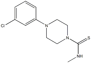 4-(3-chlorophenyl)-N-methyl-1-piperazinecarbothioamide Structure
