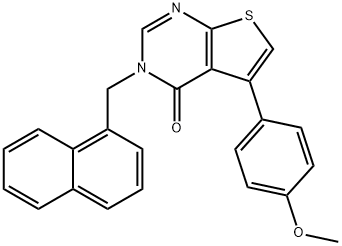 5-(4-methoxyphenyl)-3-(1-naphthylmethyl)thieno[2,3-d]pyrimidin-4(3H)-one 구조식 이미지