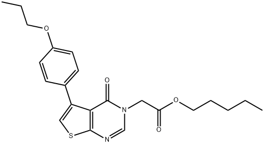 pentyl (4-oxo-5-(4-propoxyphenyl)thieno[2,3-d]pyrimidin-3(4H)-yl)acetate Structure