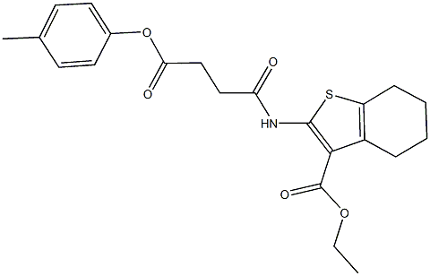ethyl 2-{[4-(4-methylphenoxy)-4-oxobutanoyl]amino}-4,5,6,7-tetrahydro-1-benzothiophene-3-carboxylate Structure
