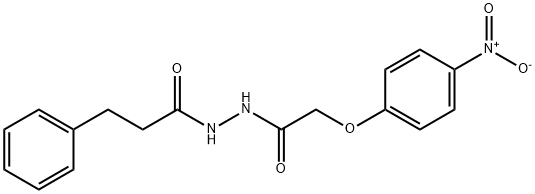 2-{4-nitrophenoxy}-N'-(3-phenylpropanoyl)acetohydrazide 구조식 이미지