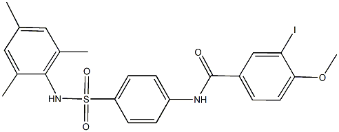 3-iodo-N-{4-[(mesitylamino)sulfonyl]phenyl}-4-methoxybenzamide Structure