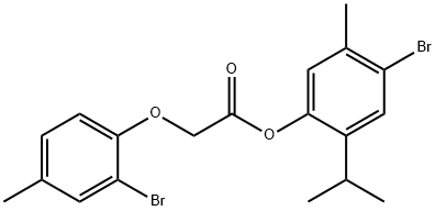 4-bromo-2-isopropyl-5-methylphenyl (2-bromo-4-methylphenoxy)acetate 구조식 이미지