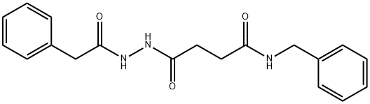 N-benzyl-4-oxo-4-[2-(phenylacetyl)hydrazino]butanamide 구조식 이미지