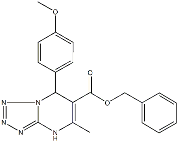 benzyl 7-(4-methoxyphenyl)-5-methyl-4,7-dihydrotetraazolo[1,5-a]pyrimidine-6-carboxylate 구조식 이미지