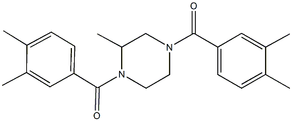 1,4-bis(3,4-dimethylbenzoyl)-2-methylpiperazine 구조식 이미지