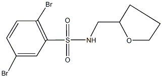 2,5-dibromo-N-(tetrahydro-2-furanylmethyl)benzenesulfonamide 구조식 이미지