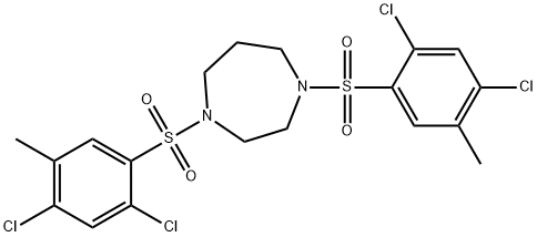 1,4-bis[(2,4-dichloro-5-methylphenyl)sulfonyl]-1,4-diazepane 구조식 이미지