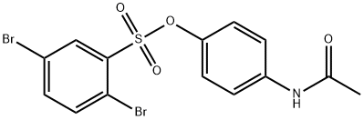 4-(acetylamino)phenyl 2,5-dibromobenzenesulfonate 구조식 이미지