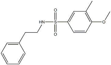 4-methoxy-3-methyl-N-(2-phenylethyl)benzenesulfonamide 구조식 이미지