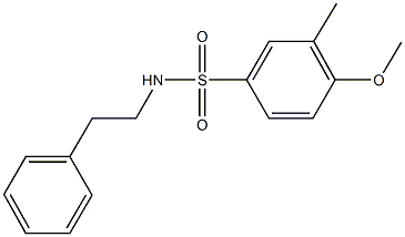 4-methoxy-3-methyl-N-(2-phenylethyl)benzenesulfonamide Structure