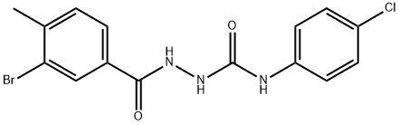 2-(3-bromo-4-methylbenzoyl)-N-(4-chlorophenyl)hydrazinecarboxamide Structure