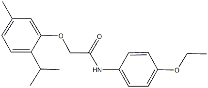 N-(4-ethoxyphenyl)-2-(2-isopropyl-5-methylphenoxy)acetamide Structure