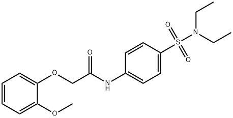 N-{4-[(diethylamino)sulfonyl]phenyl}-2-(2-methoxyphenoxy)acetamide Structure