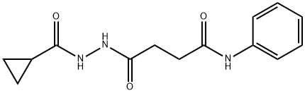 4-[2-(cyclopropylcarbonyl)hydrazino]-4-oxo-N-phenylbutanamide 구조식 이미지