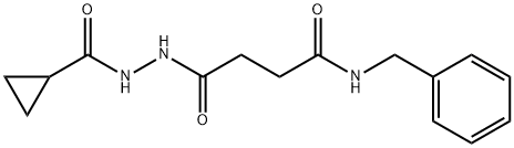N-benzyl-4-[2-(cyclopropylcarbonyl)hydrazino]-4-oxobutanamide Structure