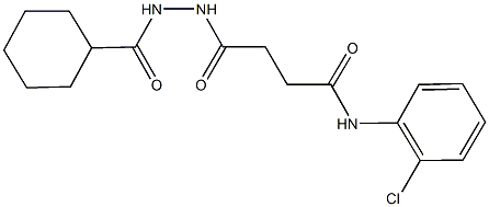 N-(2-chlorophenyl)-4-[2-(cyclohexylcarbonyl)hydrazino]-4-oxobutanamide 구조식 이미지