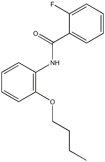 N-(2-butoxyphenyl)-2-fluorobenzamide 구조식 이미지