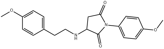 1-(4-methoxyphenyl)-3-{[2-(4-methoxyphenyl)ethyl]amino}-2,5-pyrrolidinedione Structure