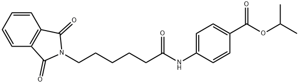 isopropyl 4-{[6-(1,3-dioxo-1,3-dihydro-2H-isoindol-2-yl)hexanoyl]amino}benzoate 구조식 이미지