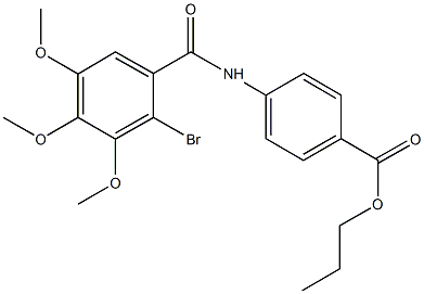 propyl 4-[(2-bromo-3,4,5-trimethoxybenzoyl)amino]benzoate 구조식 이미지