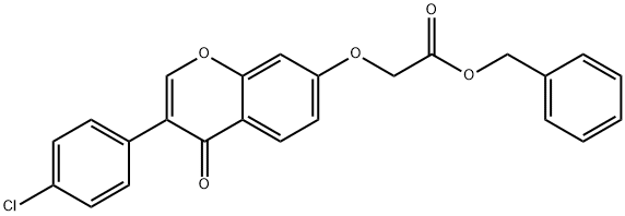 benzyl {[3-(4-chlorophenyl)-4-oxo-4H-chromen-7-yl]oxy}acetate 구조식 이미지