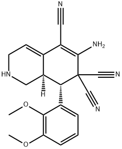 6-amino-8-(2,3-dimethoxyphenyl)-2,3,8,8a-tetrahydro-5,7,7(1H)-isoquinolinetricarbonitrile 구조식 이미지