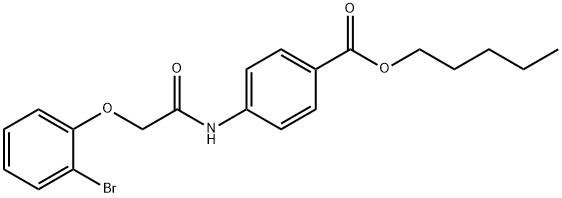 pentyl 4-{[(2-bromophenoxy)acetyl]amino}benzoate 구조식 이미지